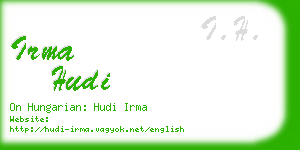 irma hudi business card